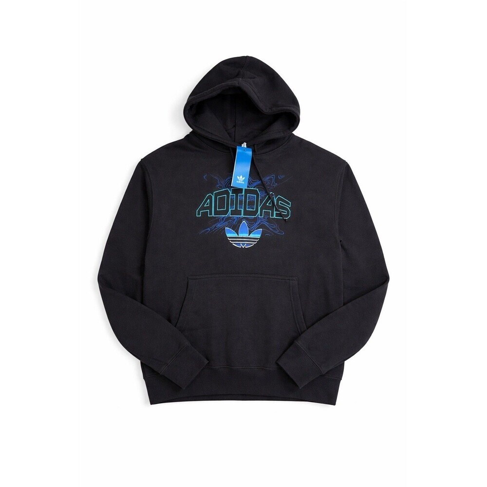 ADIDAS ORIGINALS $65 Men's Trefoil Hoodie Sweatshirt NEW Black Charcoal Size XS